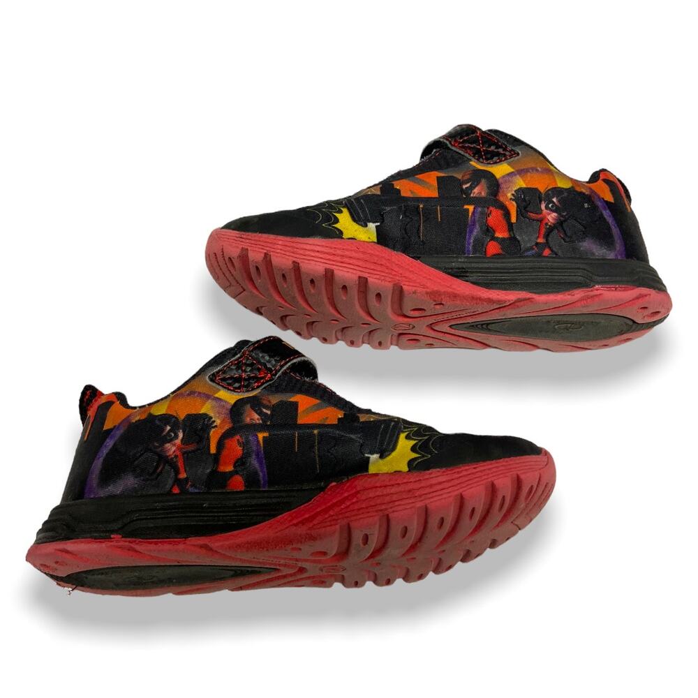 The Incredibles Boys Shoes Size 12 Sneakers Red Black Bob Elastigirl Violet Dash